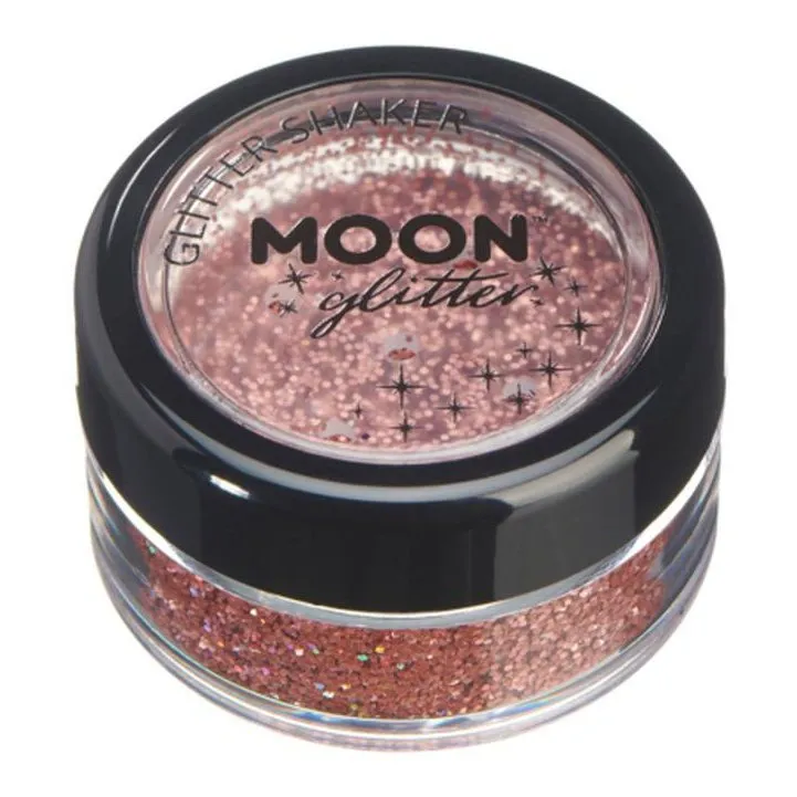 Moon Glitter Holographic Glitter Shakers, Rose Gold
