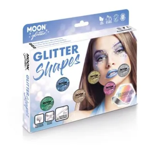 Moon Glitter Holographic Glitter Shapes, Assorted