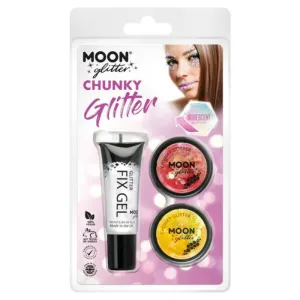 Moon Glitter Iridescent Chunky Glitter, Cherry, Yellow