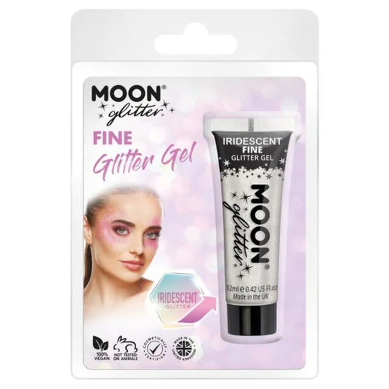 Moon Glitter Iridescent Glitter Gel, White