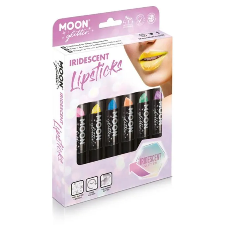 Moon Glitter Iridescent Glitter Lipstick, Assorted