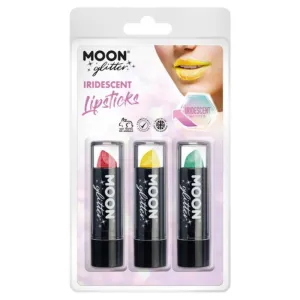 Moon Glitter Iridescent Glitter Lipstick, Cherry, Yellow, Green