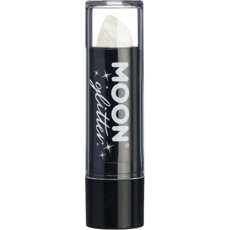 Moon Glitter Iridescent Glitter Lipstick, White
