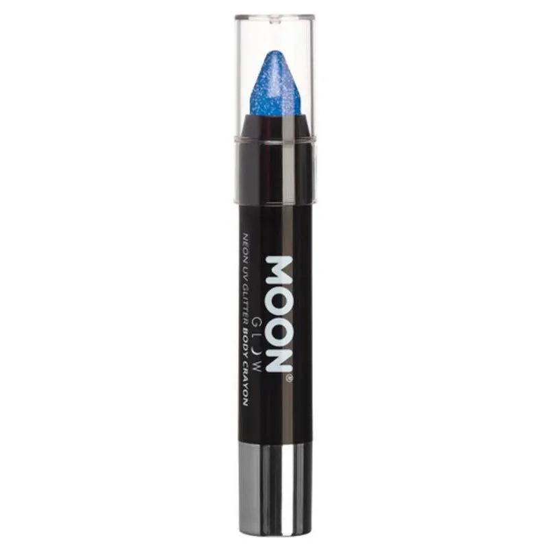 Moon Glow Neon Uv Glitter Body Crayons, Blue