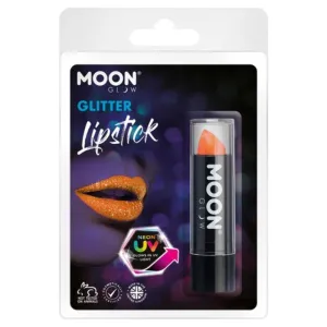 Moon Glow Neon Uv Glitter Lipstick, Orange