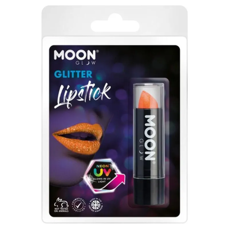 Moon Glow Neon Uv Glitter Lipstick, Orange