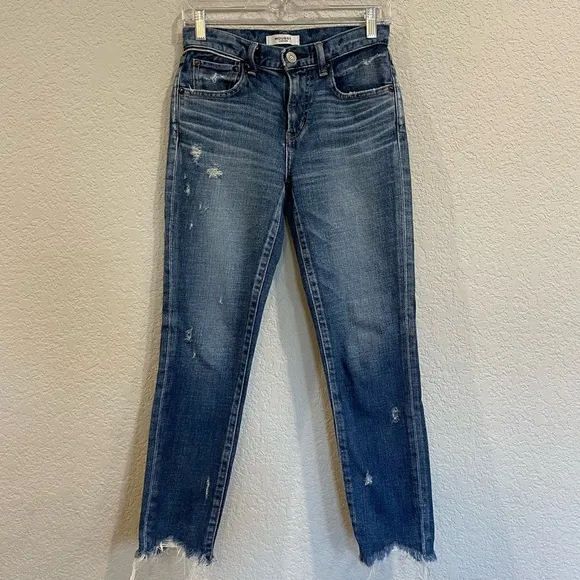 Moussy Vintage Daleville Skinny Jeans - Factory Distressing - So Flattering!