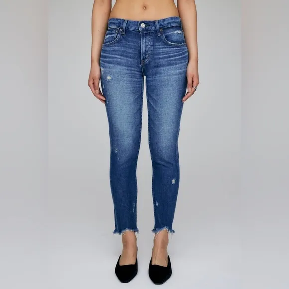 Moussy Vintage Daleville Skinny Jeans - Factory Distressing - So Flattering!