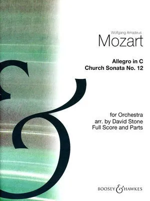 MOZART - ALLEGRO IN C CHURCH SONATA NO 12 FO SC/PTS