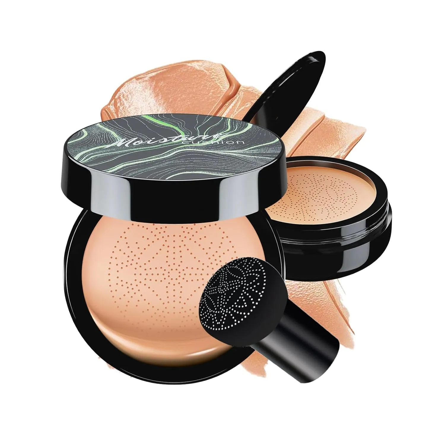 Mushroom Head Air Cushion CC Cream - BB Cream Face Makeup Foundation for Mature Skin Moisturizing Concealer Brighten Long-Lasting, Even Skin Tone for All Skin Types (Medium)