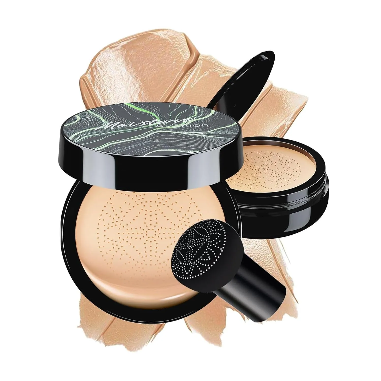 Mushroom Head Air Cushion CC Cream - BB Cream Face Makeup Foundation for Mature Skin Moisturizing Concealer Brighten Long-Lasting, Even Skin Tone for All Skin Types (Medium)