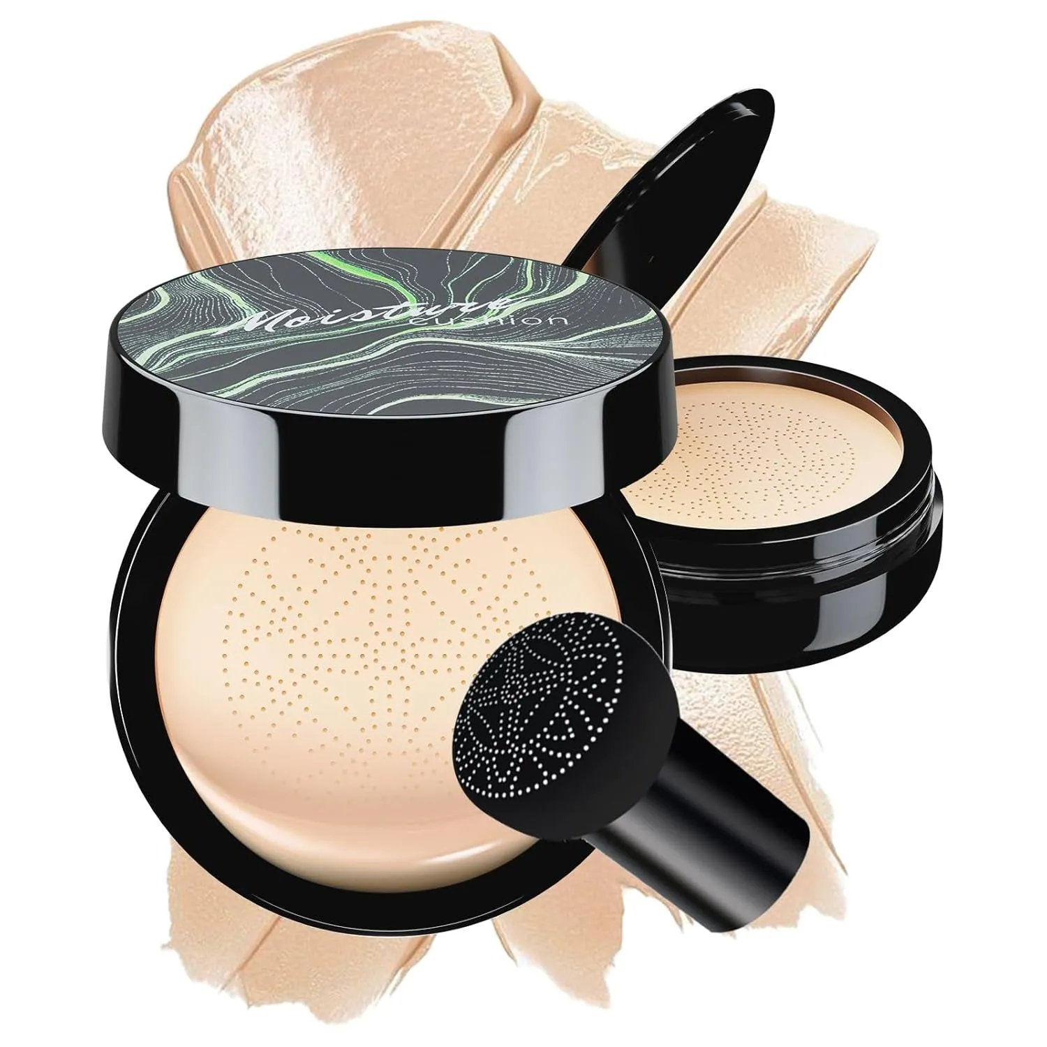 Mushroom Head Air Cushion CC Cream - BB Cream Face Makeup Foundation for Mature Skin Moisturizing Concealer Brighten Long-Lasting, Even Skin Tone for All Skin Types (Medium)