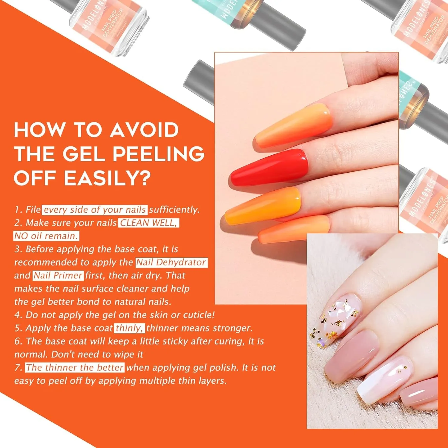 Nail Primer, 15 Ml Acid Free No Lift Nail Prep Dehydrator Bond Primer, Hema-Free Nail Bonder for Gel Nail Polish Nail Supplies Set