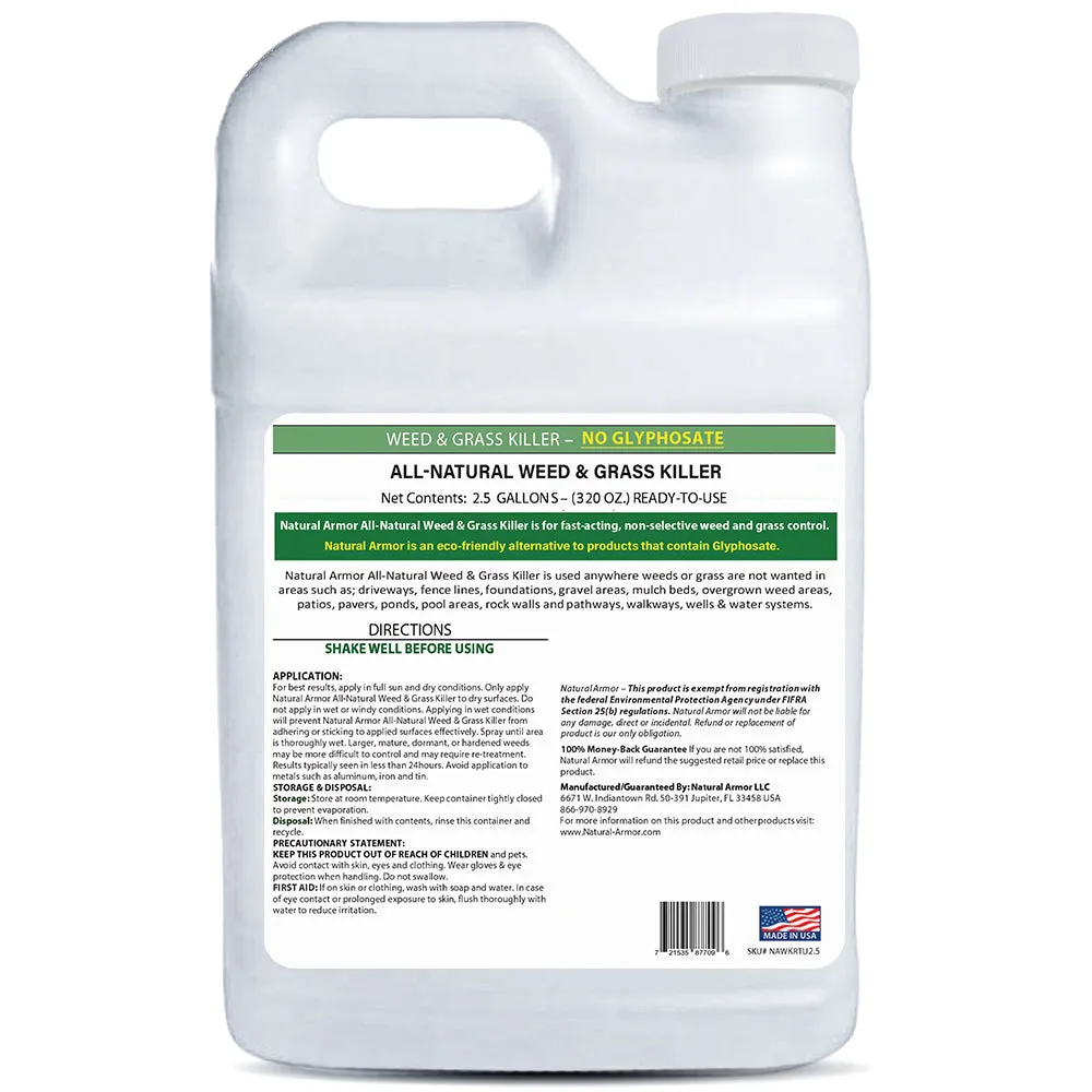 Natural Armor All-Natural Weed Killer - 2.5 GALLONS (320 Ounces)