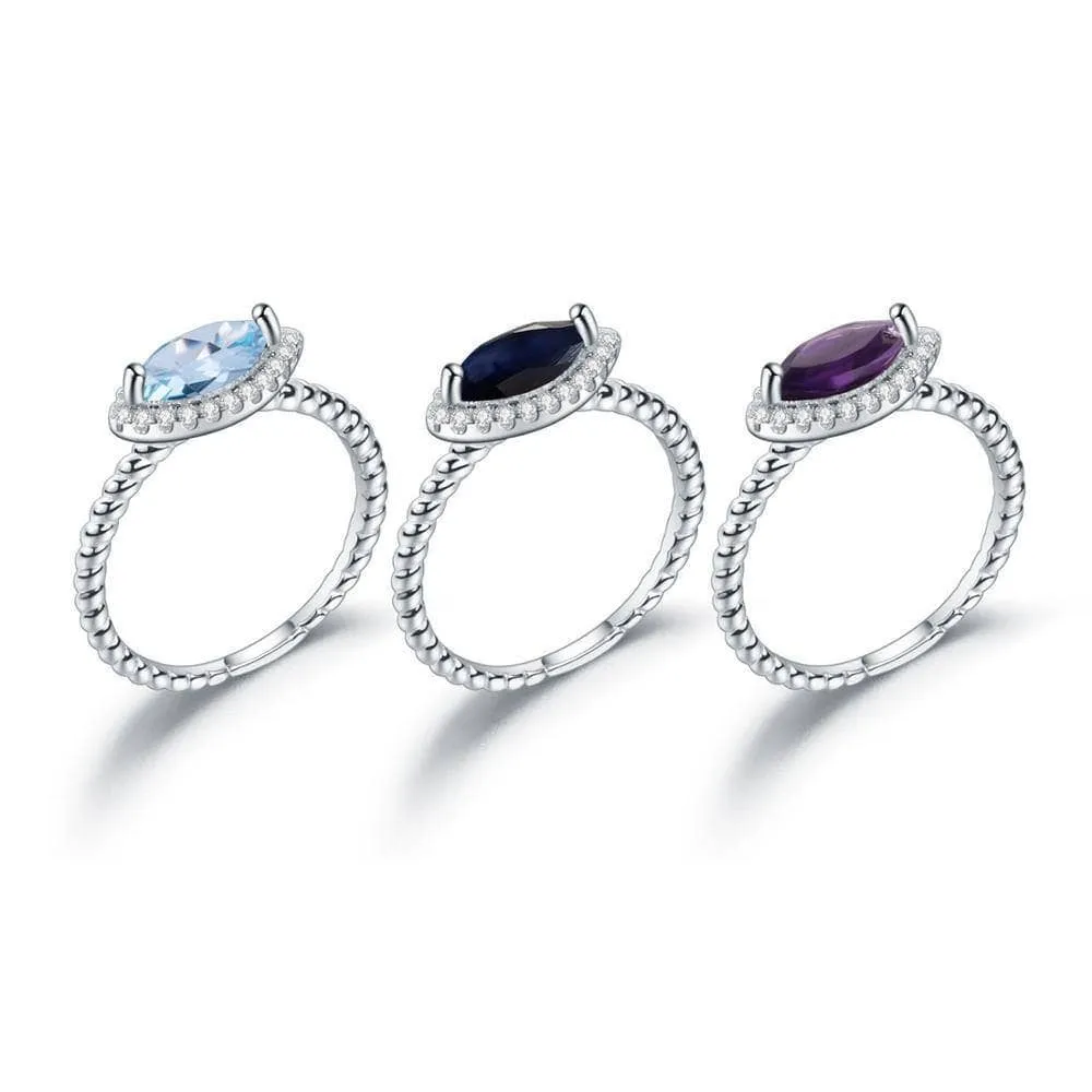 Natural Gemstone Ring Eternity Ring