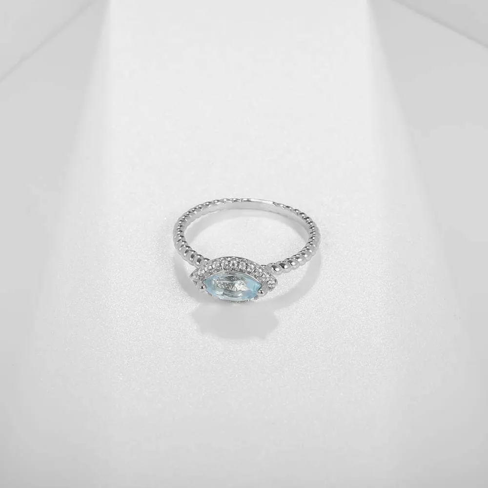 Natural Gemstone Ring Eternity Ring