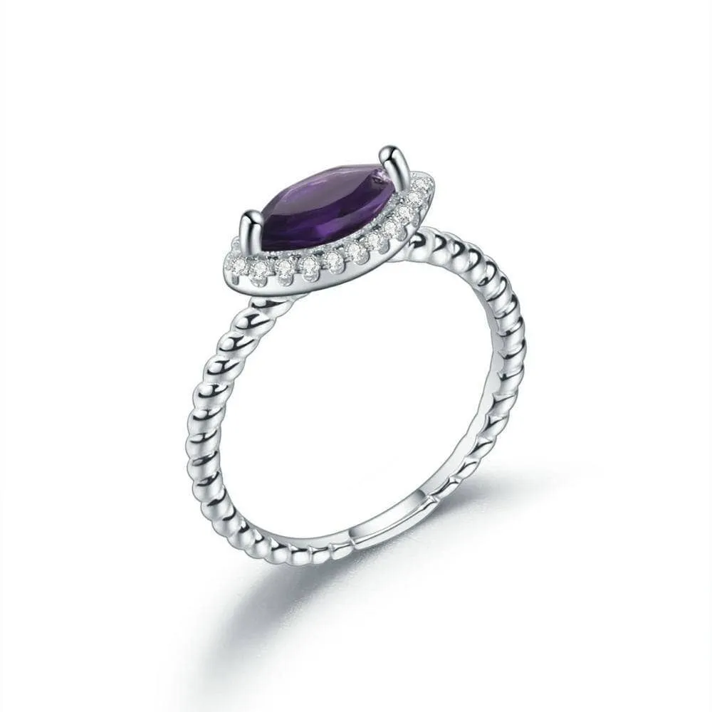 Natural Gemstone Ring Eternity Ring