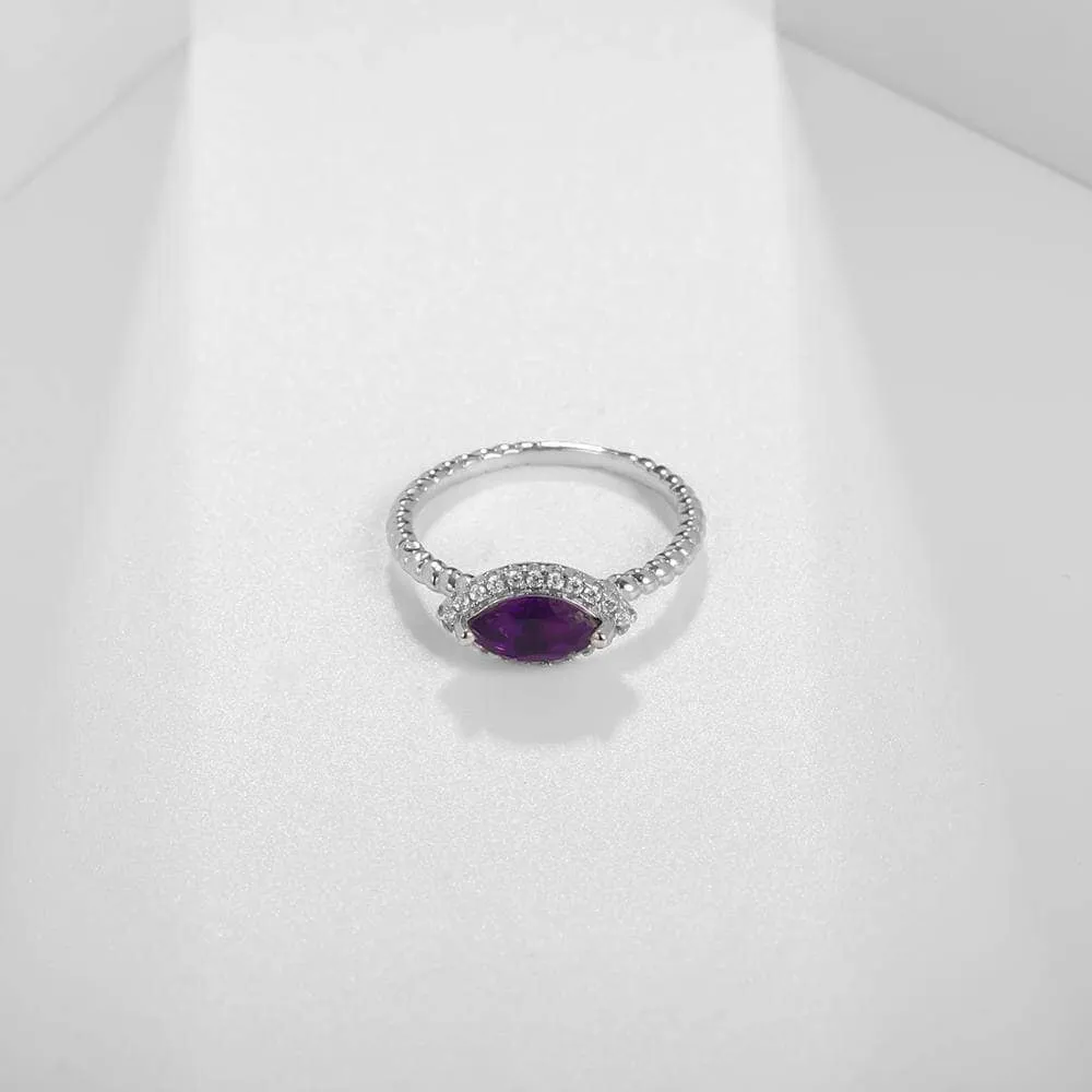 Natural Gemstone Ring Eternity Ring