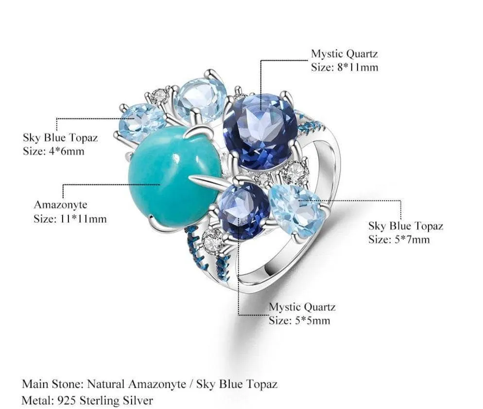 Natural Mix Gemstone Candy Ring