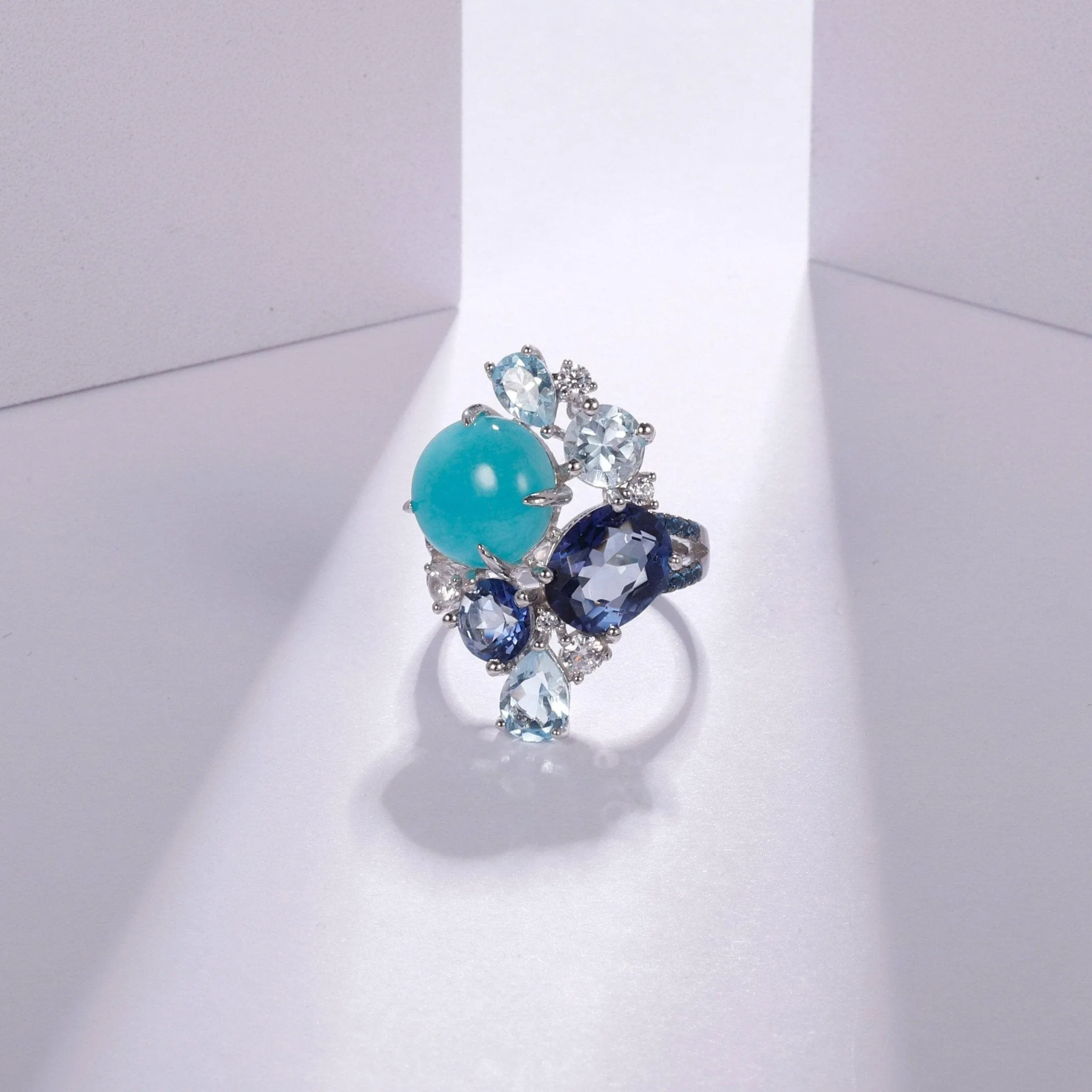 Natural Mix Gemstone Candy Ring