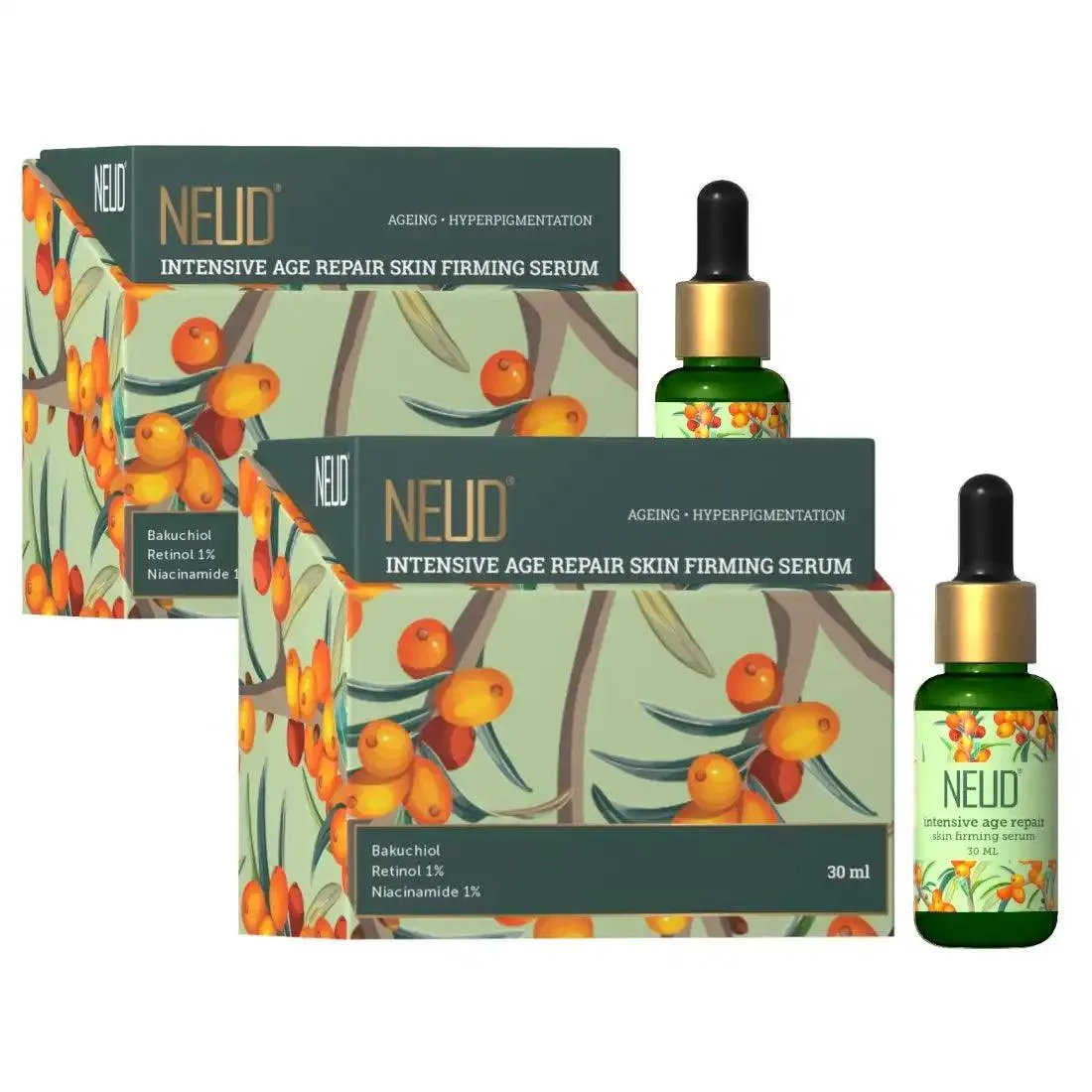 NEUD Intensive Age Repair Skin Firming Serum With Retinol, Niacinamide and Bakuchiol - 30ml