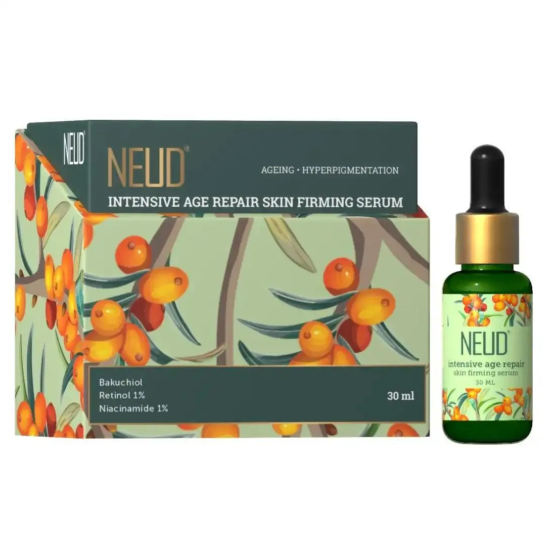 NEUD Intensive Age Repair Skin Firming Serum With Retinol, Niacinamide and Bakuchiol - 30ml