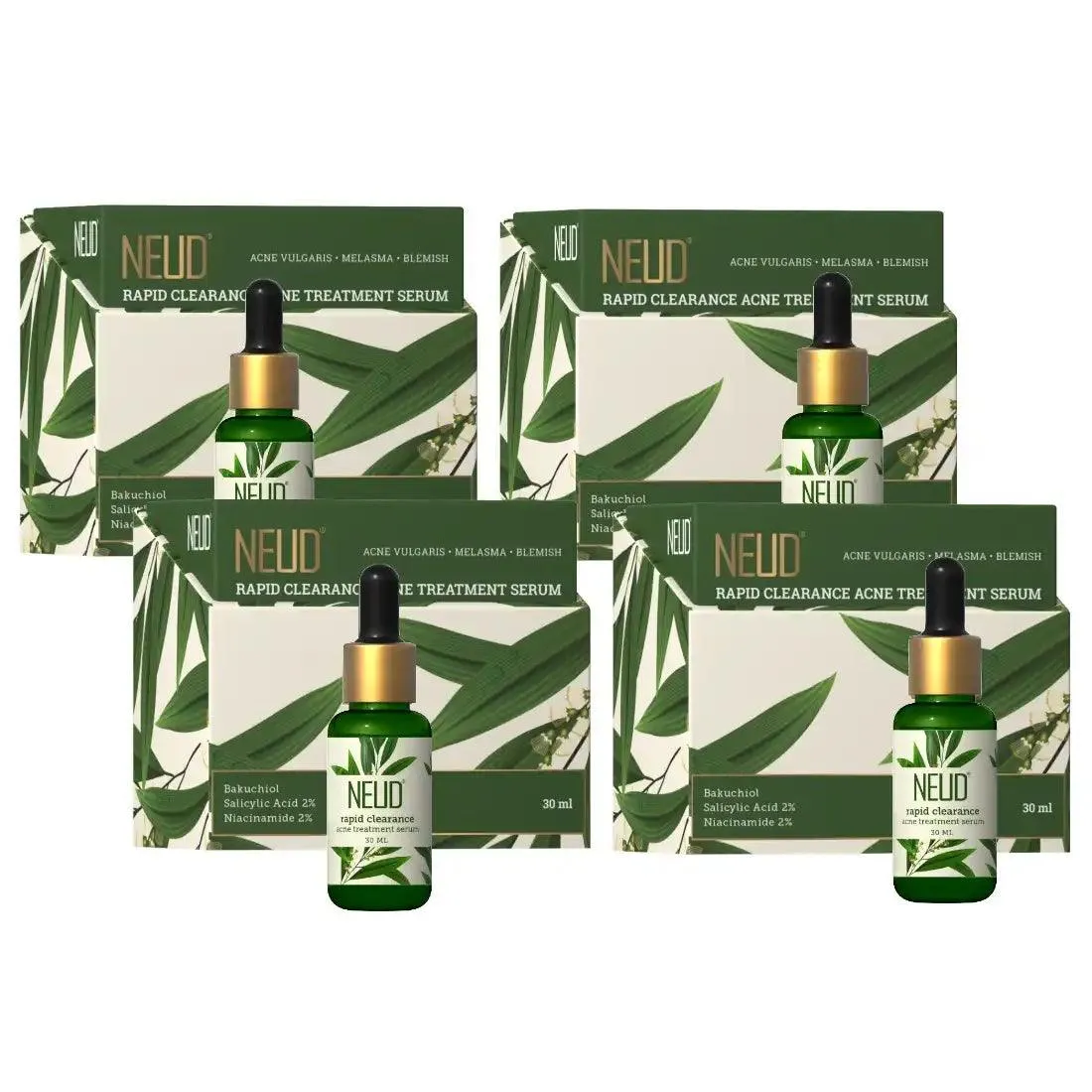 NEUD Rapid Clearance Acne Treatment Serum With Salicylic Acid, Bakuchiol and Niacinamide - 30 ml