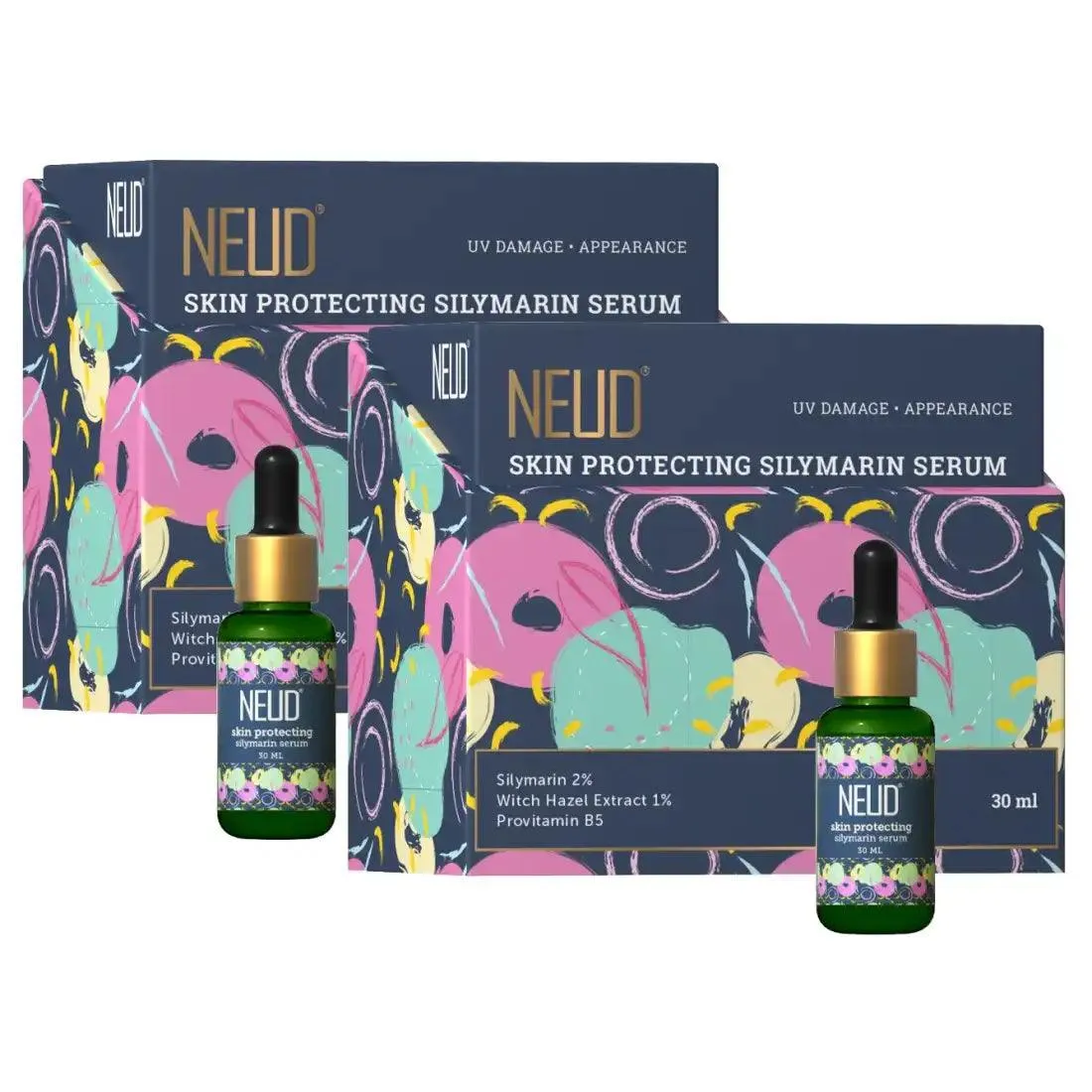 NEUD Skin Protecting Silymarin Serum With Witch Hazel, Provitamin B5 and Aquaxyl - 30 ml