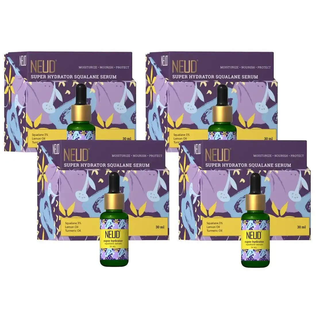 NEUD Super Hydrator Squalane Serum With Lemon Oil, Turmeric Oil and Reverskin - 30ml