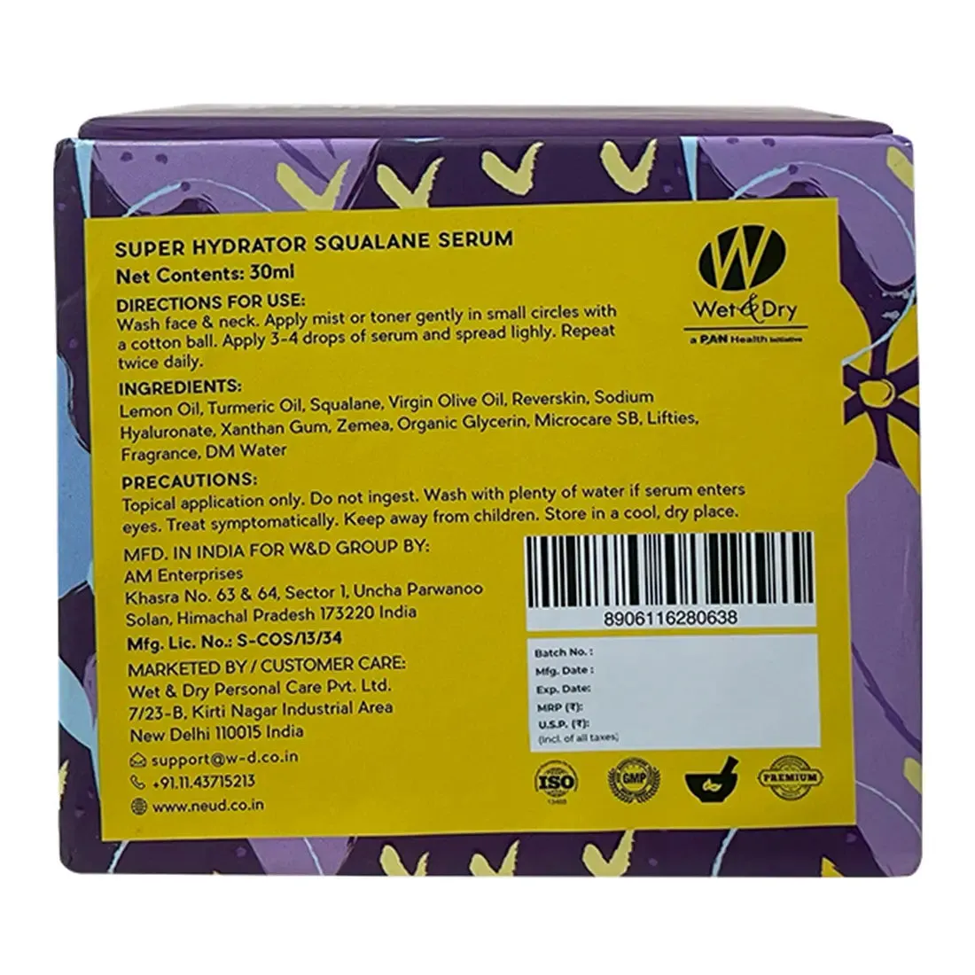 NEUD Super Hydrator Squalane Serum With Lemon Oil, Turmeric Oil and Reverskin - 30ml