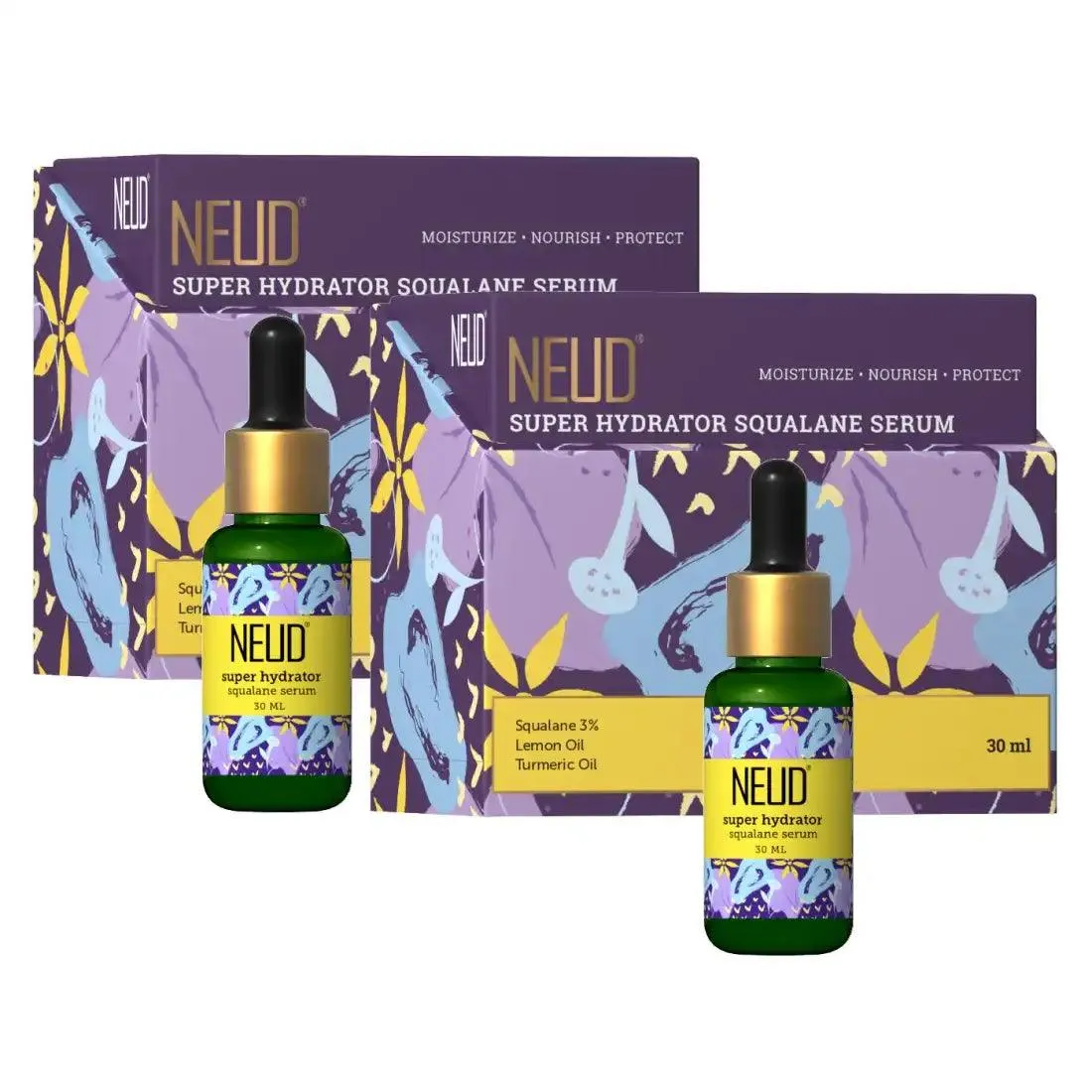 NEUD Super Hydrator Squalane Serum With Lemon Oil, Turmeric Oil and Reverskin - 30ml