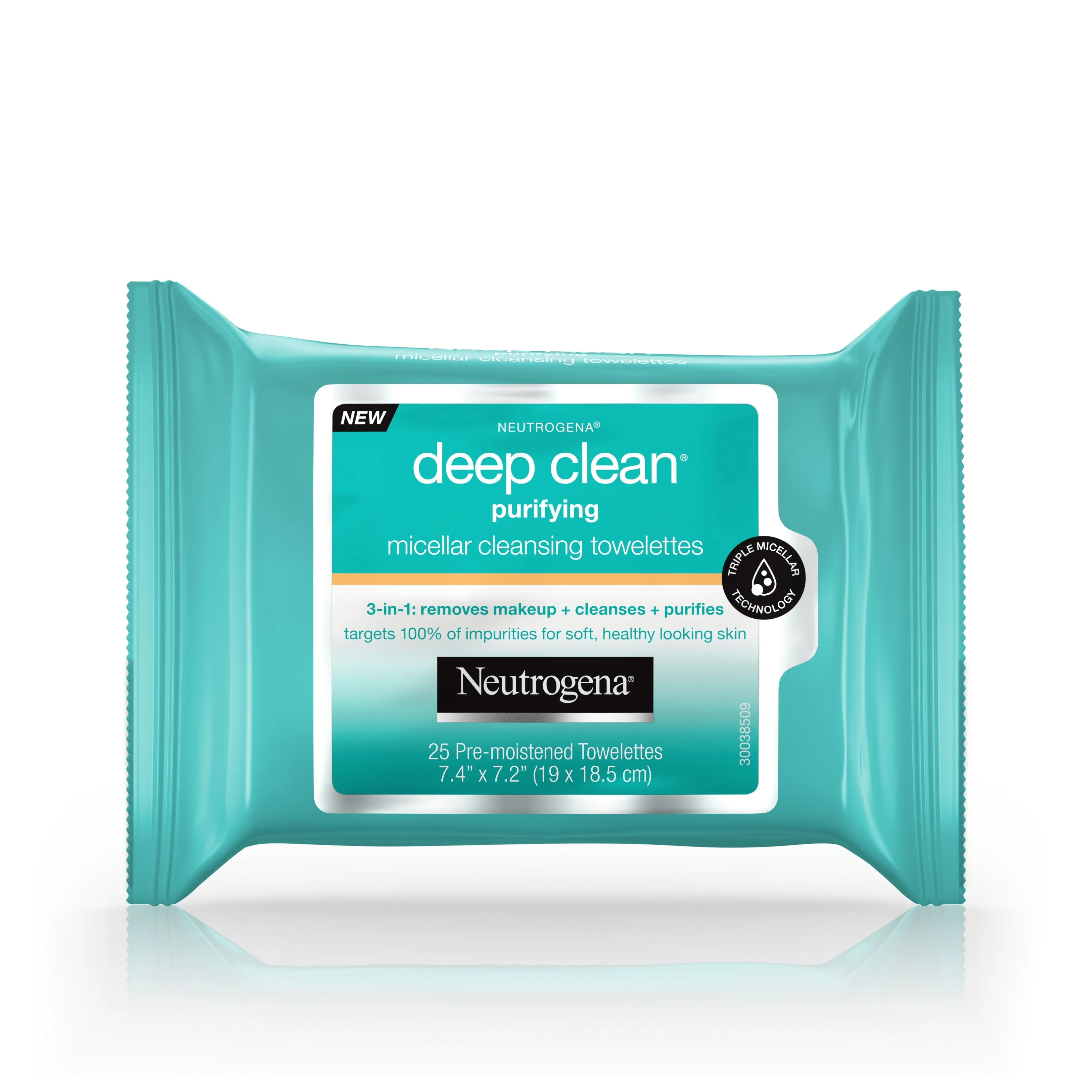 Neutrogena Deep Clean Micellar Cleansing Makeup Remover Wipes, 25 Ct