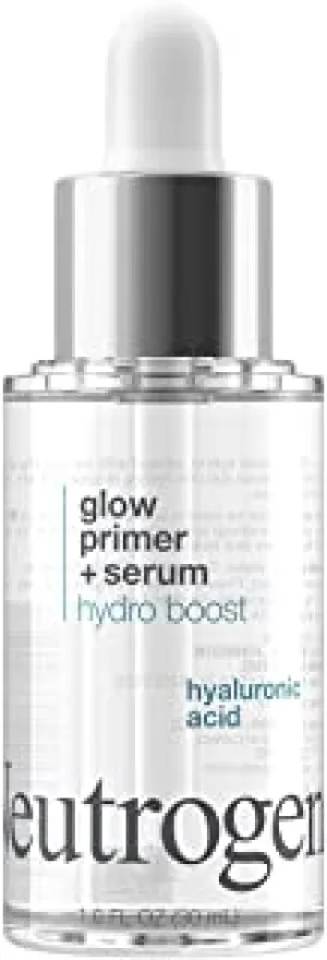 Neutrogena Hydro Boost Glow Booster Primer & Serum, Hydrating & Moisturizing Face Serum-to-Primer Hybrid, Infused with Purified Hyaluronic Acid & Designed to Instantly Hydrate, 1.0 fl. oz