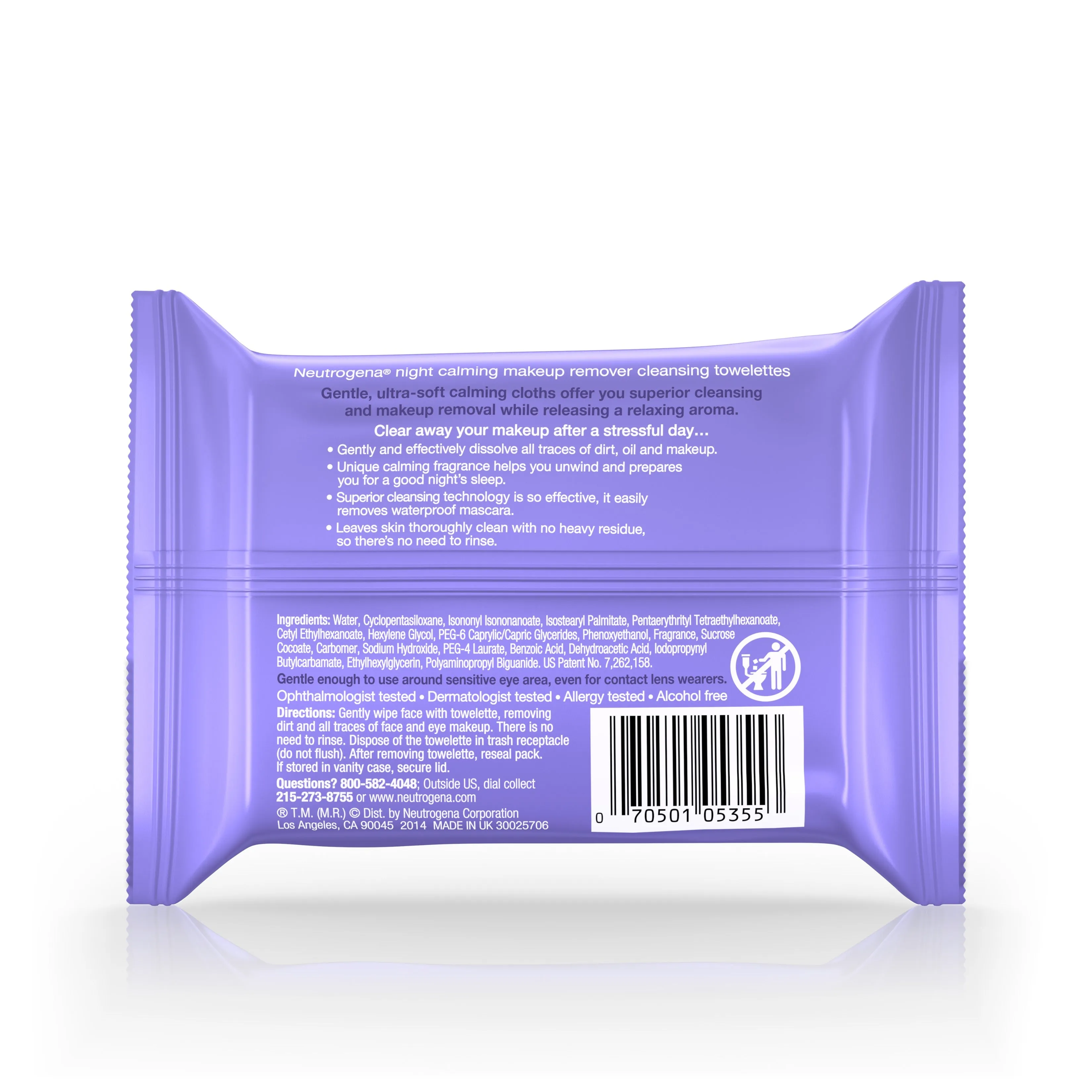 Neutrogena Makeup Remover Cleansing Towelettes Night Calming