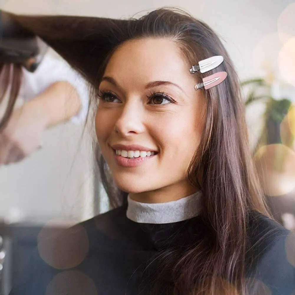 New 24 PCS No Bend Hair Clips Pin Curl Clips No Crease Hair Clip, Seamless Curl Clips for Hairstyle Bangs Finger Waves Makeup Application, Hairstyling Tool Styling Hairpins