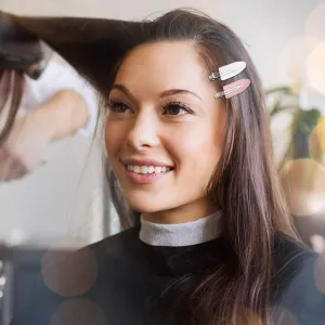 New 24 PCS No Bend Hair Clips Pin Curl Clips No Crease Hair Clip, Seamless Curl Clips for Hairstyle Bangs Finger Waves Makeup Application, Hairstyling Tool Styling Hairpins