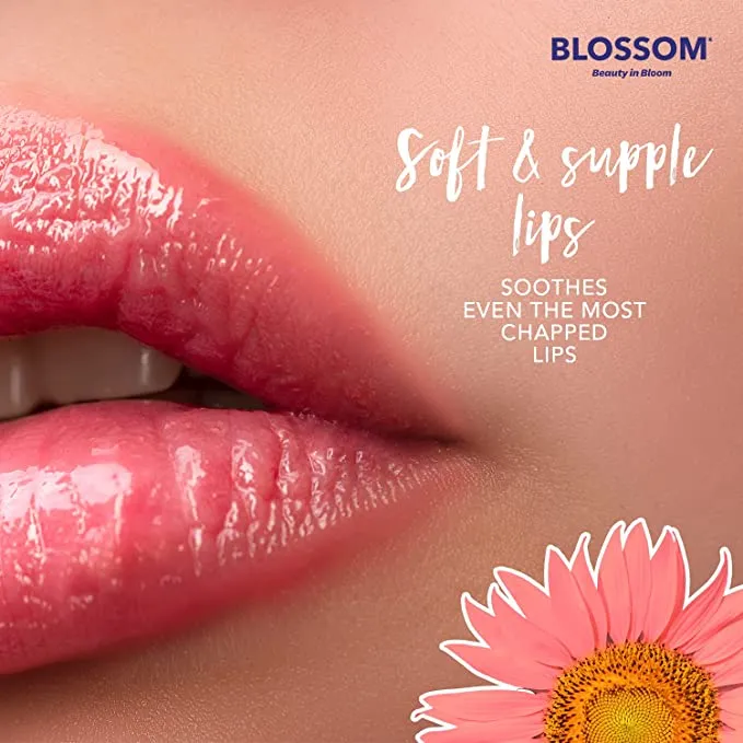New Blossom Scented Moisturizing and Hydrating Shimmer Sparkle Lip Oil, Infused with Real Flowers, 3g, Lemon