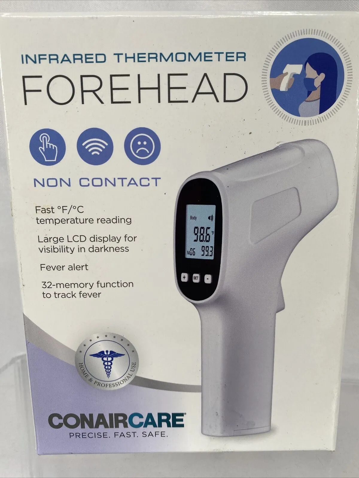 New Conaircare Infrared Forehead Thermometer ITH93 No Contact