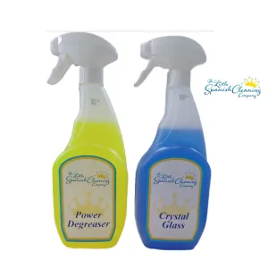 New Crystal Glass Window Cleaner and Power Degreaser Spray in Lemon scent Duo Bundle 💛