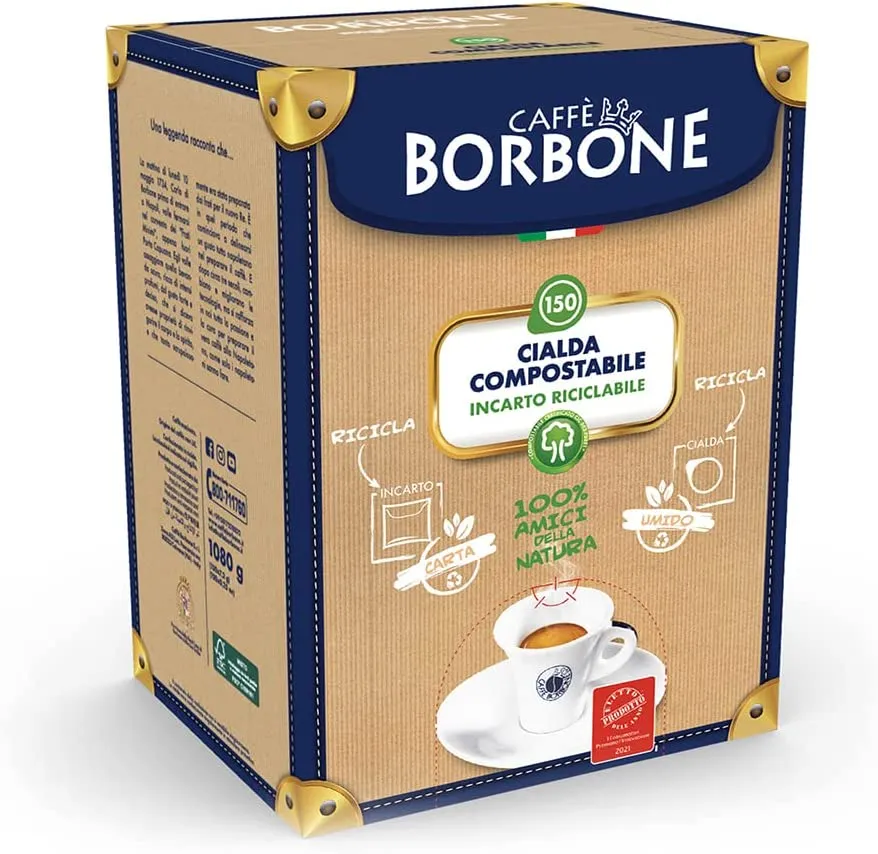 New in box! CAFFÈ BORBONE Miscela Nera 150 Pods! Italian Coffee Pods, box lot of 150 Pods! Great tasting also makes a great base coffee for Americano or Latte No Bitter Aftertaste! Retails $85  BB June 22