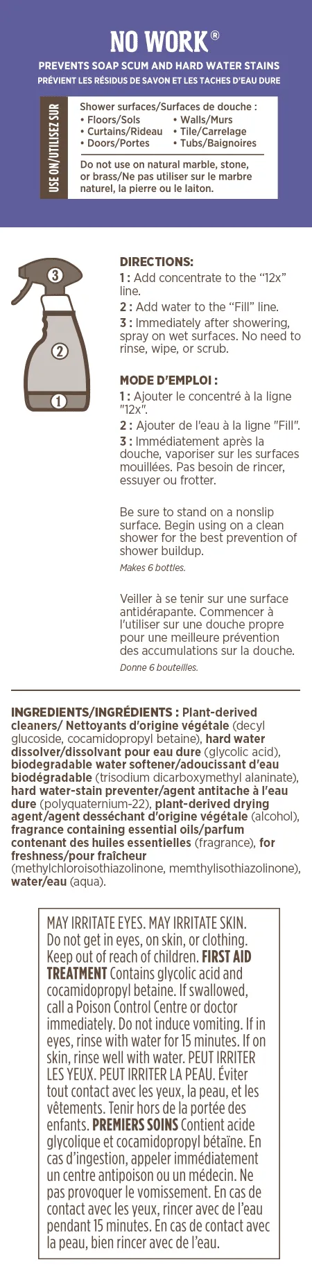 New Melaleuca Ecosense No Work Daily Shower Cleaner 8 OZ