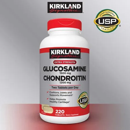 New sealed Kirkland Signature Glucosamine & Chondroitin, 220 Tablets! BB: 11/25! Retails $91US 