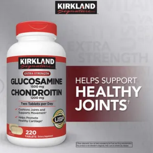 New sealed Kirkland Signature Glucosamine & Chondroitin, 220 Tablets! BB: 11/25! Retails $91US 