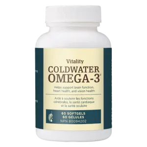 New sealed Vitality Coldwater Omega-3 Item: 1545 | Size: 60 softgels BB 9/23