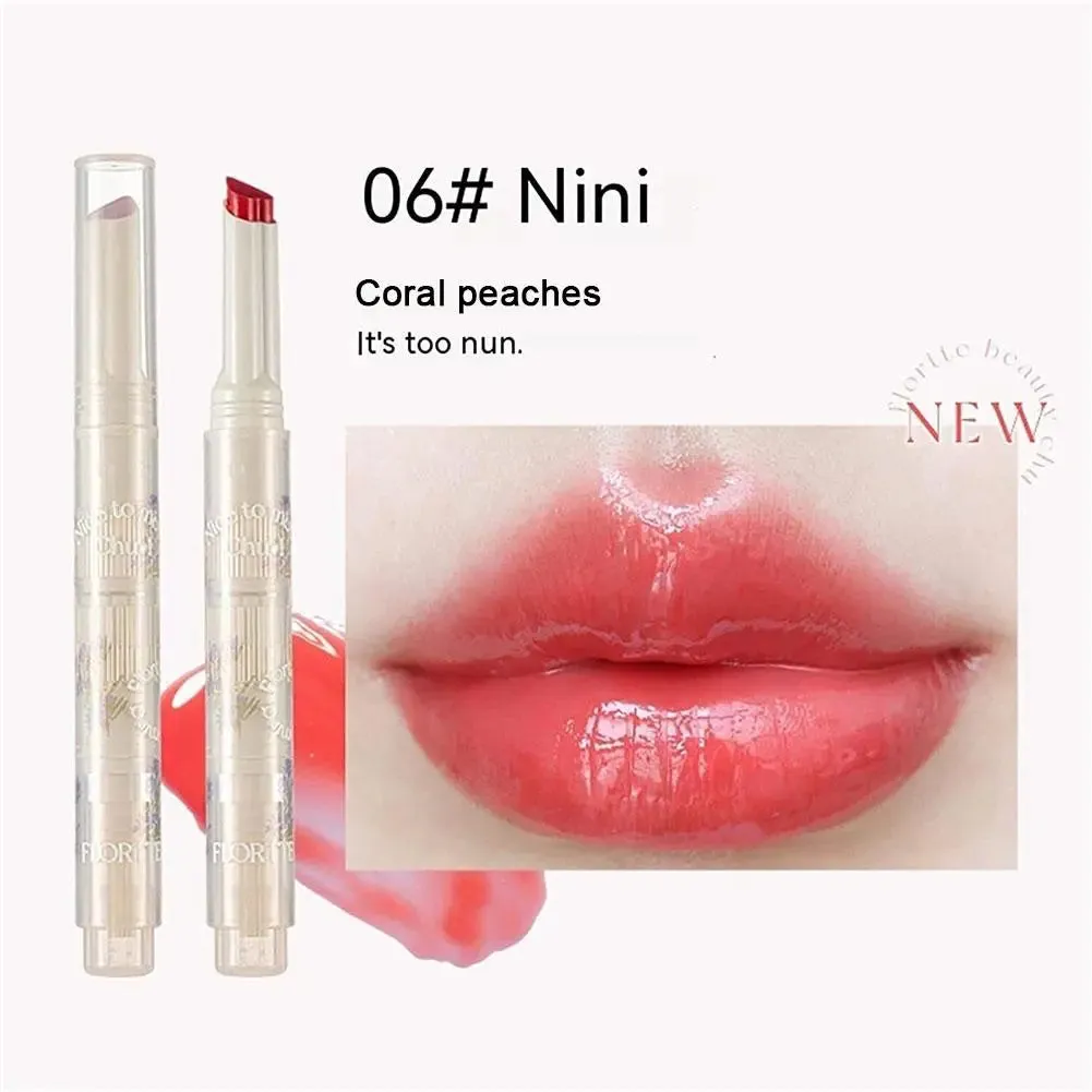 Nice to Meet Chu Jelly Lipstick Flower Heart Lipstick Long-lasting Pomegranate Jelly Love Lipstick Matte Lip Gloss