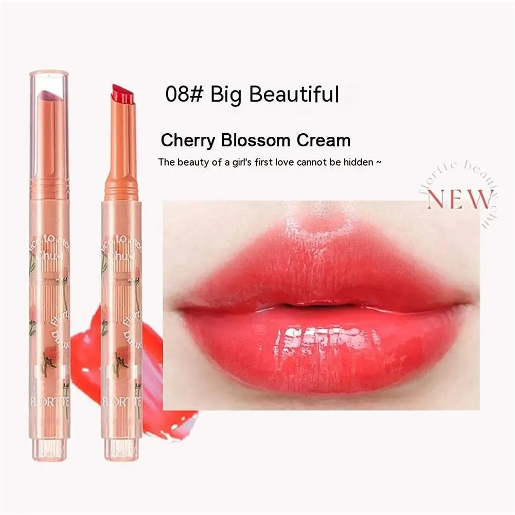 Nice to Meet Chu Jelly Lipstick Flower Heart Lipstick Long-lasting Pomegranate Jelly Love Lipstick Matte Lip Gloss