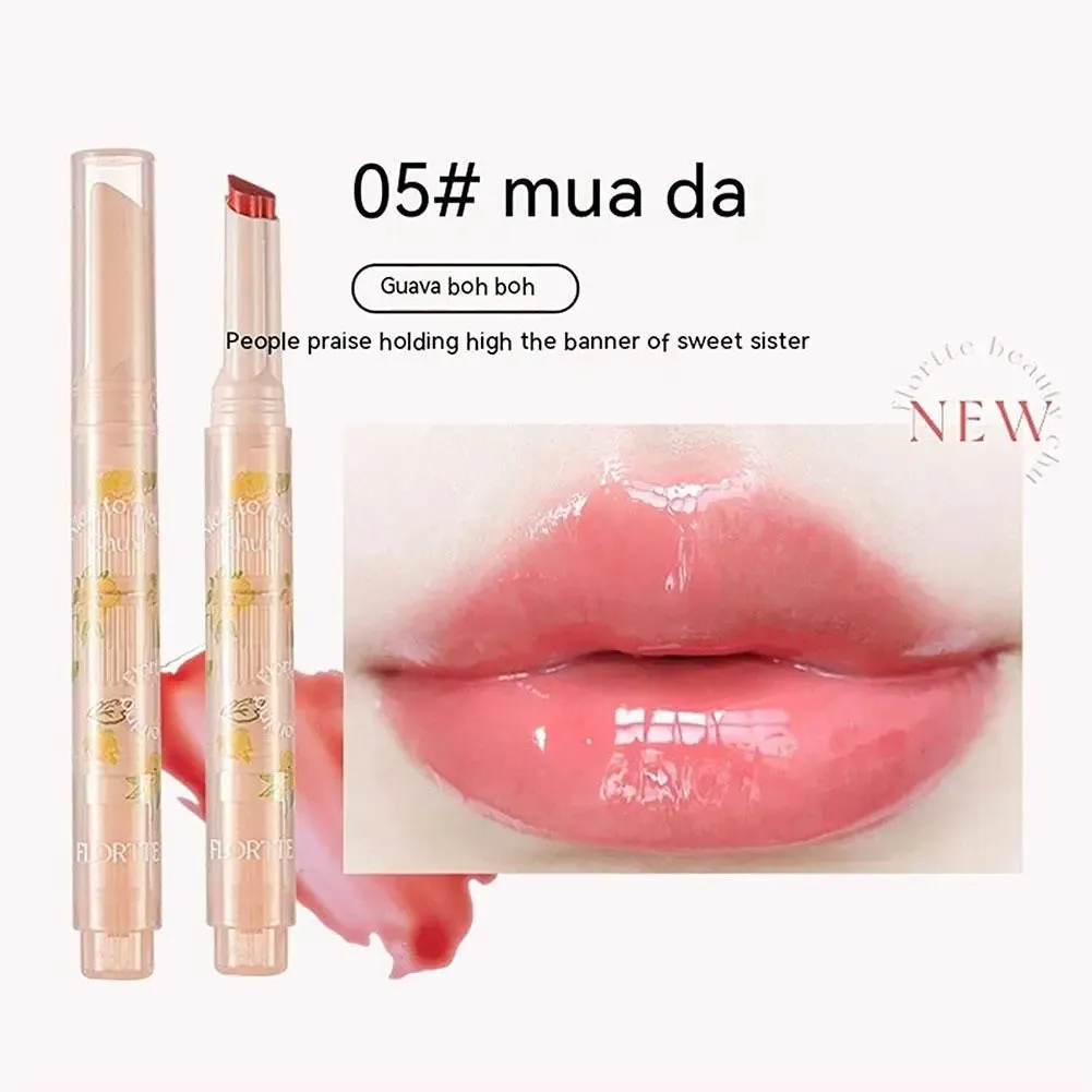 Nice to Meet Chu Jelly Lipstick Flower Heart Lipstick Long-lasting Pomegranate Jelly Love Lipstick Matte Lip Gloss