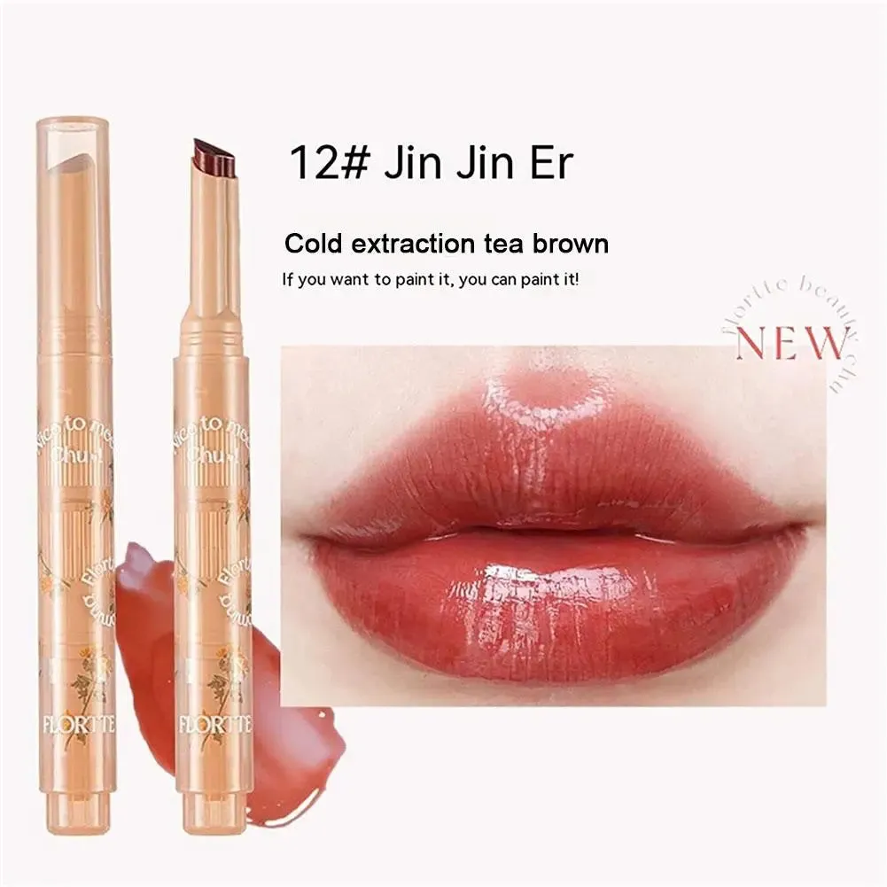 Nice to Meet Chu Jelly Lipstick Flower Heart Lipstick Long-lasting Pomegranate Jelly Love Lipstick Matte Lip Gloss
