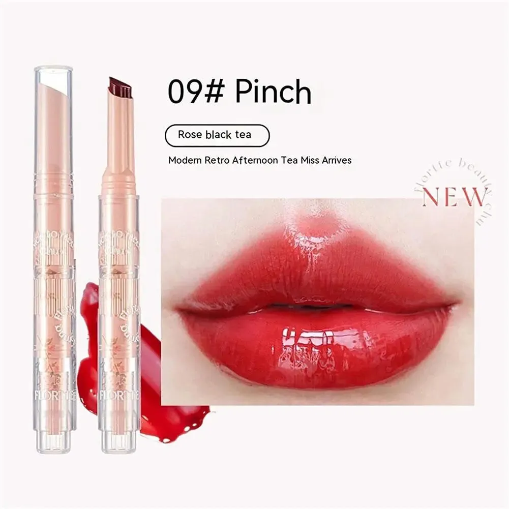 Nice to Meet Chu Jelly Lipstick Flower Heart Lipstick Long-lasting Pomegranate Jelly Love Lipstick Matte Lip Gloss
