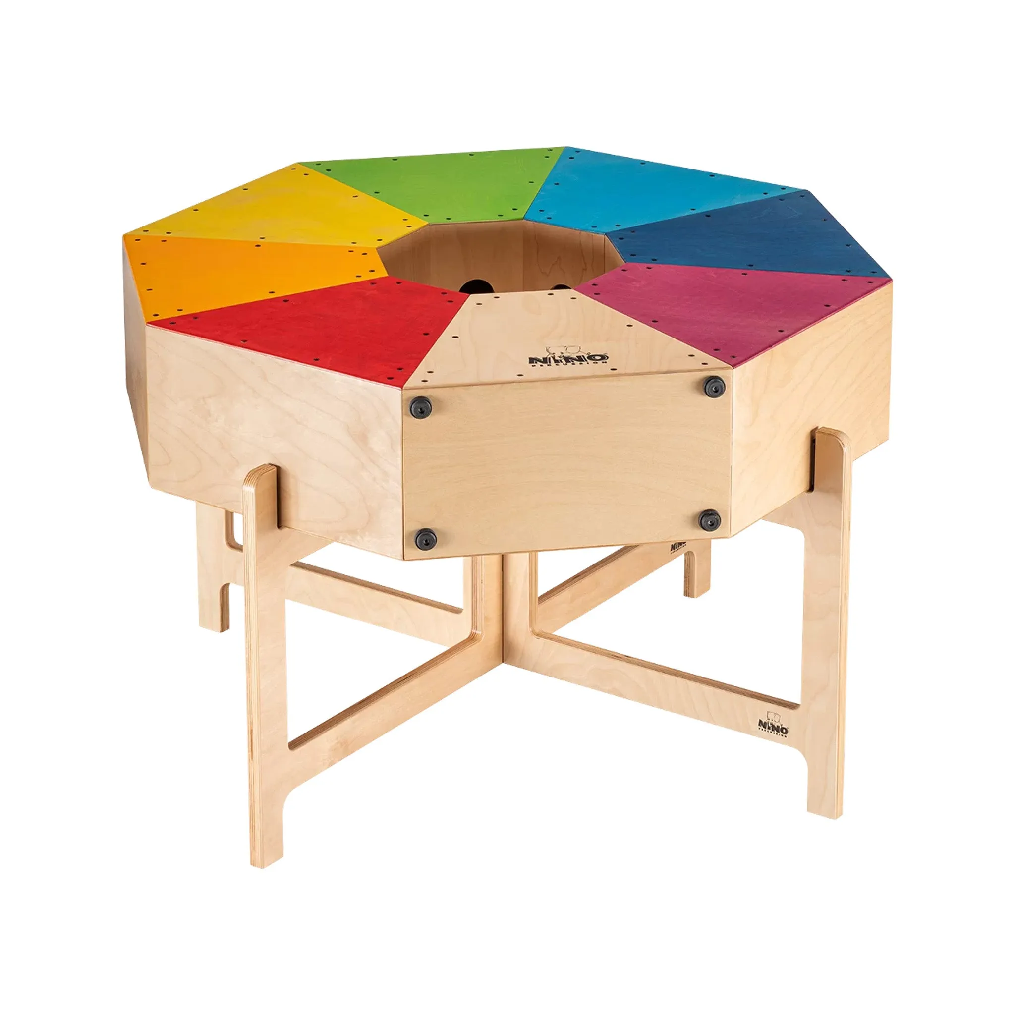 NINO Percussion NINOSET954 Classroom 8-Piece Cajon Group Rhythm Set w/8x Stools